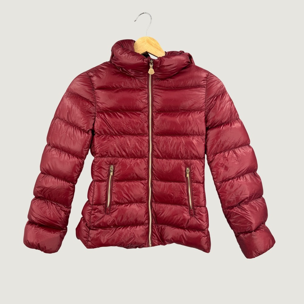 Moncler Doudoune Légère Red Down Puffer Jacket Hooded Womens Estimated XS/Small